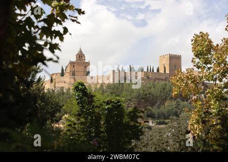 La Mota, erhöht um 1029 Meter die arabische Festung von Alcala La Real, Jaen, Andalusien, Spanien. Keine Personen. Fortaleza de la Mota. Islamische Festung. Stockfoto