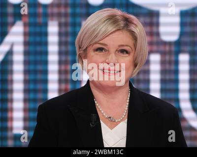 Rom, Italien. Januar 2024. Rom, Rai Ex Teulada Studios, TV-Sendung "fünf Minuten". Auf dem Foto: Marina Calderone Credit: Independent Photo Agency/Alamy Live News Stockfoto