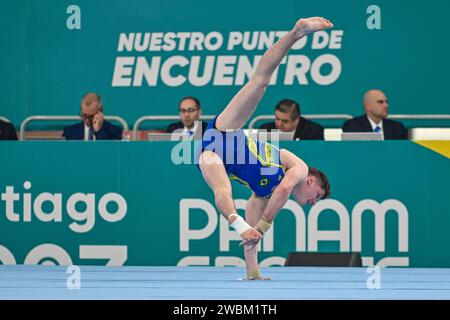 Santiago, Chile, 23. Oktober 2023, Diego Soares (BRA) während des Turns - Männer künstlerische Kunst bei den Pan American Games 2023 Stockfoto