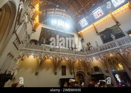 Geräumige Halle des Castle de Haar, Niederlande Stockfoto