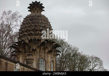 Eine Wanderung rund um das Dunmore Park Estate und dann entlang des neuen Küstenwegs von Dunmore nach South Alloa. Stockfoto