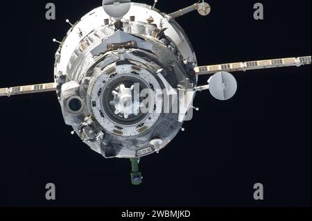 Sojus TMA-20 wurde am 23. Mai 2011 von der ISS abgedockt und landete mit Dmitry Kondratyev, Cady Coleman und Paolo Nespoli sicher in Kasachstan. Stockfoto