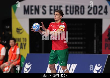 Olympiahalle München, München Donnerstag, 11. Januar 2024 EHF EURO 2024 VORRUNDE DER MÄNNER – GRUPPE F Portugal – Griechenland v.l., Francisco Costa (Portugal) Stockfoto