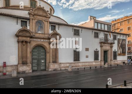 Das monographische Museum mit Werken des morikischen Barockbildhauers Francisco Salzillo, Plaza de San Agustín, neben der Kirche Jesu. Murcia. Stockfoto