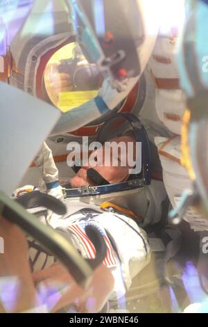 Der Fotograf Victor Zelentsov wurde für die Aufnahme von Bildern für die NASA ausgezeichnet, die verschiedene Weltraummissionen und -Aktivitäten dokumentieren. Stockfoto