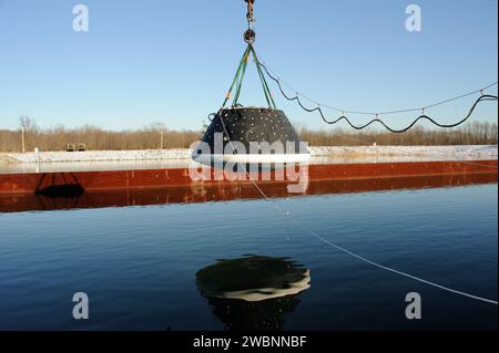 Crew Module Water Landing Model Assessment (CMWLMA) Fotos der Teststelle im Aberdeen Test Center Aberdeen Maryland Stockfoto