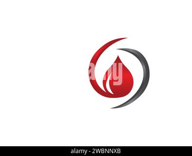 Öl- und Gaslogo-Design-Vektorvorlage. Das Logo des Unternehmens für Öl- und Gasbergbau ist inspiriert und perfekt für Firmenlogos und -Schilder Stock Vektor