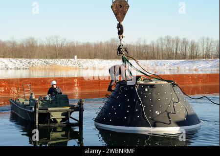 Crew Module Water Landing Model Assessment (CMWLMA) Fotos der Teststelle im Aberdeen Test Center Aberdeen Maryland Stockfoto