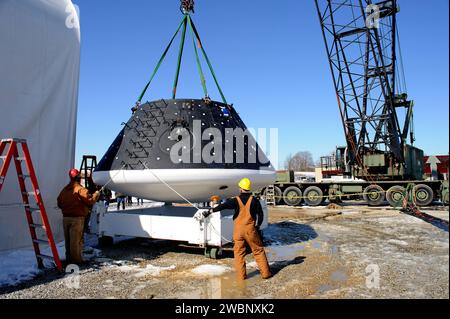 Crew Module Water Landing Model Assessment (CMWLMA) Fotos der Teststelle im Aberdeen Test Center Aberdeen Maryland Stockfoto