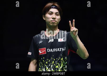 Axiata Arena, Kuala Lumpur, Malaysia. Januar 2024. Kodai Naraoka (JPN), 11. JANUAR 2024 - Badminton: PETRONAS Malaysia Open 2024 2. Runde Spiel der Männer in der Axiata Arena, Kuala Lumpur, Malaysia. Quelle: Itaru Chiba/AFLO/Alamy Live News Stockfoto