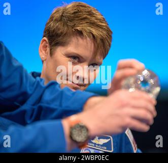 Die NASA-Astronautin Anne McClain erschien 30 im Smithsonian National Air and Space Museum am 14. Januar 2020, nachdem sie 204 Tage auf den Expeditionen 58 und 59 an Bord der Internationalen Raumstation verbracht hatte. Stockfoto