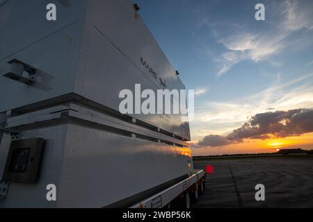 Am 12. Februar 2020 wurde der Mars 2020 rover in der Start- und Landeanlage des Kennedy Space Centers abgebildet, nachdem er mit C-17-Flugzeugen von JPL in Pasadena, Kalifornien, geliefert wurde. Die Mission startet Mitte Juli 2020 auf Atlas V 541 von der von der NASA verwalteten Luftwaffenstation Cape Canaveral. Stockfoto