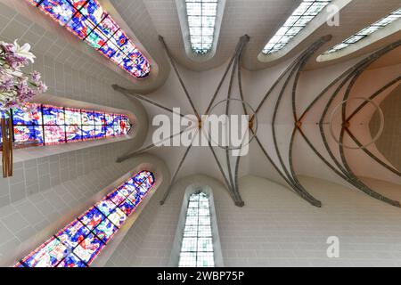 Interlaken, Schweiz - 14. August 2022: Schlosskirche Interlaken - Interlaken, Schweiz Stockfoto