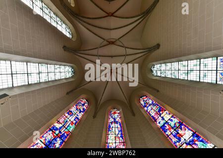 Interlaken, Schweiz - 14. August 2022: Schlosskirche Interlaken - Interlaken, Schweiz Stockfoto