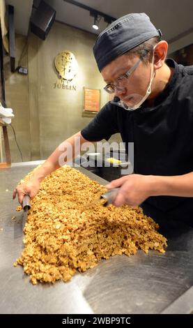 Eine süße Nussbonbons in Juelin Nuts in der Dihua Straße in Taipeh, Taiwan. Stockfoto