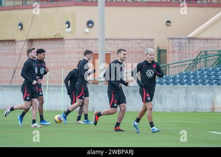 Kissimmee, Florida, USA, 11. Januar 2024, Training der US-Nationalmannschaft der Männer auf dem Orlando Health Training Ground im Osceola Heritage Park (Foto: Marty Jean-Louis/Alamy Live News Stockfoto