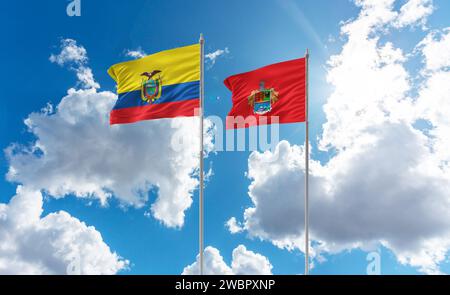 Flagge von Ecuador, Armee republik ecuador Stockfoto