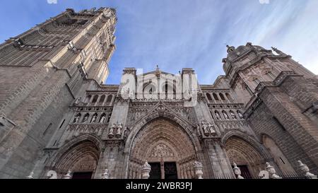 Fassade der Kathedrale von Toledo Stockfoto