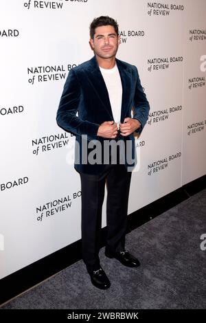 Zac Efron bei der National Board of Review Awards Gala 2024 im Cipriani 42nd Street. New York, 11.01.2024 Stockfoto