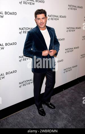 Zac Efron bei der National Board of Review Awards Gala 2024 im Cipriani 42nd Street. New York, 11.01.2024 *** Zac Efron bei der National Board of Review Awards Gala 2024 in der Cipriani 42nd Street New York, 11 01 2024 Foto:XB.xHinex/xFuturexImagex Board 4207 Stockfoto