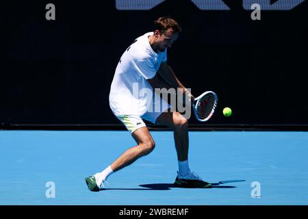 Melbourne, Victoria, Australien. Januar 2024. MELBOURNE, AUSTRALIEN - 12. JANUAR: Atmosphäre vor den Australian Open 2024 im Melbourne Park am 12. Januar 2024 in Melbourne, Australien. (Kreditbild: © Chris Putnam/ZUMA Press Wire) NUR REDAKTIONELLE VERWENDUNG! Nicht für kommerzielle ZWECKE! Stockfoto