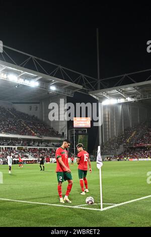 LINSE, FRANKREICH - 12. SEPTEMBER: Achraf Hakimi, ABde Ezzalzouli aus Marokko während des internationalen Freundschaftsspiels zwischen Marokko und Burkina Faso in Sta Stockfoto