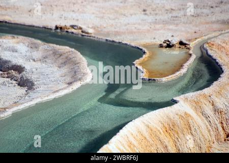 Details zum Gipfel der Salzberge, Egerszalók Stockfoto