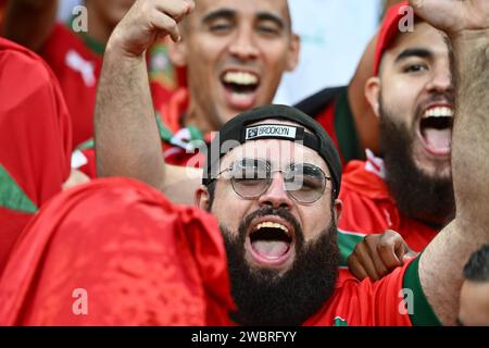 LINSE, FRANKREICH - 12. SEPTEMBER: Fans von Marokko während des internationalen Freundschaftsspiels zwischen Marokko und Burkina Faso im Stade Bollaert-Delelis am September Stockfoto