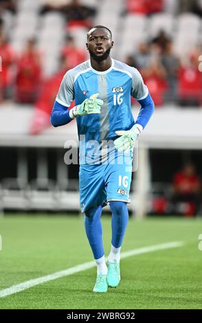 LINSE, FRANKREICH - 12. SEPTEMBER: Torhüter Herve Koffi aus Burkina Faso während des internationalen Freundschaftsspiels zwischen Marokko und Burkina Faso in Stade Stockfoto