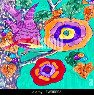 Jef de Schilder Artwork - abstrakte Muster Stockfoto