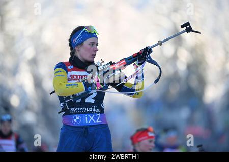 Ruhpolding, Deutschland. Januar 2024. Biathlon: Weltmeisterschaft, Sprint 7,5 km, Frauen. Elvira Oeberg aus Schweden. Quelle: Sven Hoppe/dpa/Alamy Live News Stockfoto