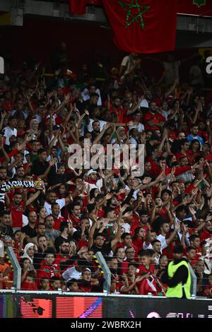 LINSE, FRANKREICH - 12. SEPTEMBER: Fans beim Internationalen Freundschaftsspiel zwischen Marokko und Burkina Faso im Stade Bollaert-Delelis am 12. September, Stockfoto