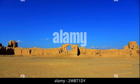 Ruinen der alten Tonfestungen von Kaschan, Iran Stockfoto