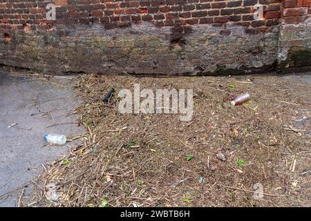 Cookham, Großbritannien. Januar 2024. Trümmer aus der Themse im Dorf Cookham in Berkshire, als der Wasserstand zurückgeht. Quelle: Maureen McLean/Alamy Live News Stockfoto