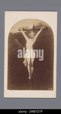 Fotoproduktion des Gemäldes Christus am Kreuz, von Anthony Van Dyck, Anonym, nach Anthony Van Dyck, 1858 - 1866 Fotografie. Besuchen Sie Karte Antwerpen Papier. Pappalbumendruck Christus am Kreuz auf Golgatha (allein, ohne Umstehende) Stockfoto