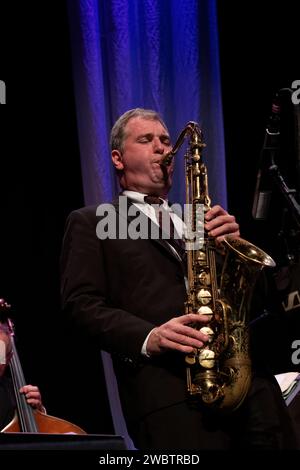 Simon Spillett Big Band Live, Scarborough Jazz Festival 2022, Yorkshire, Großbritannien Stockfoto