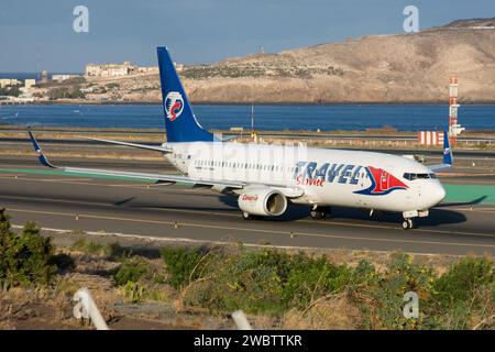 Travel Service Airlines Boeing 737 Flugzeug Stockfoto