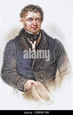 Daniel O’Connell alias der Befreier, 1775 bis 1847, erster der großen irischen Führer des neunzehnten Jahrhunderts im britischen Unterhaus, Illustration aus Gallery of Historical Portraits, erschienen um 1880, historisch, digital restaurierte Reproduktion von einer Vorlage aus dem 19. Jahrhundert, Datum nicht angegeben Stockfoto