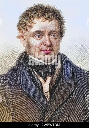 Daniel O’Connell alias der Befreier, 1775 bis 1847, erster der großen irischen Führer des neunzehnten Jahrhunderts im britischen Unterhaus, Illustration aus Gallery of Historical Portraits, erschienen um 1880, historisch, digital restaurierte Reproduktion von einer Vorlage aus dem 19. Jahrhundert, Datum nicht angegeben Stockfoto