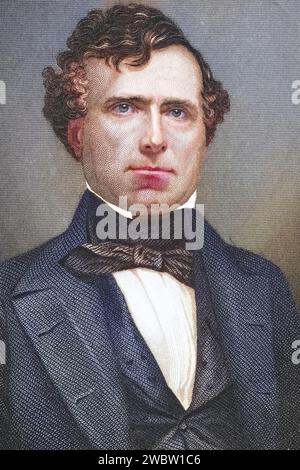 Franklin Pierce, 1804 - 1869, 14. Präsident der Vereinigten Staaten 1853 - 57, Illustration aus Galerie historischer Porträts, erschienen um 1880, historisch, digital restaurierte Reproduktion von einer Vorlage aus dem 19. Jahrhundert, Datum nicht angegeben Stockfoto