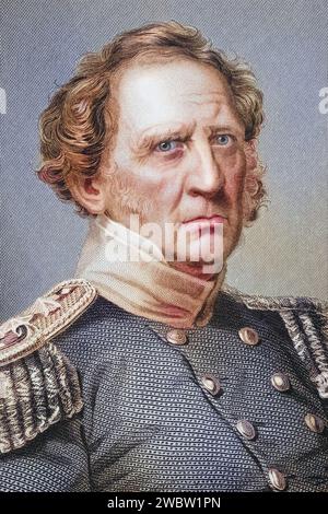 Winfield Scott, 1786 bis 1866, Unionsgeneral im Amerikanischen Bürgerkrieg, Illustration aus Gallery of Historical Portraits, erschienen um 1880, Historisch, digital restaurierte Reproduktion von einer Vorlage aus dem 19. Jahrhundert, Datum nicht angegeben Stockfoto