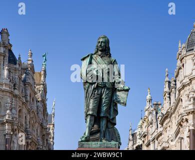 Denkmal für David Teniers den Jüngeren, Teniersplaats, Antwerpen, Flandern, Belgien, Europa Stockfoto