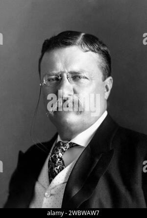 Porträt des 26. Präsidenten der Vereinigten Staaten, Theodore Roosevelt. Um 1904 Stockfoto