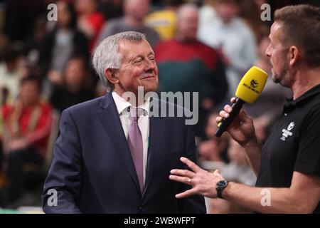 MÜNCHEN, Deutschland. , . Michael Wiederer, 2024 EHF President Europe International Handball Federation - während der Handball-Europameisterschaft der Männer, EHF EURO 2024, DÄNEMARK gegen TSCHECHIEN, im Olympiapark-Stadion auf 12. Januar in München (Foto: Arthur THILL/ATP Images) (THILL Arthur/ATP/SPP) Foto: SPP Sport Press Photo. /Alamy Live News Stockfoto