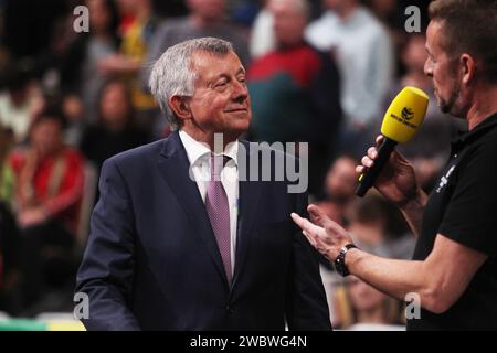 MÜNCHEN, Deutschland. , . Michael Wiederer, 2024 EHF President Europe International Handball Federation - während der Handball-Europameisterschaft der Männer, EHF EURO 2024, DÄNEMARK gegen TSCHECHIEN, im Olympiapark-Stadion auf 12. Januar in München (Foto: Arthur THILL/ATP Images) (THILL Arthur/ATP/SPP) Foto: SPP Sport Press Photo. /Alamy Live News Stockfoto