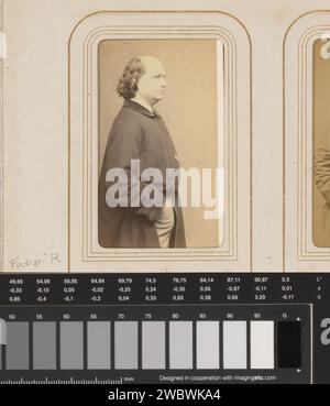 Porträt von Charles Leconte de Lisle, Empty & Bergeron, 1867 - 1875 Fotografie. Visitenkarte dieses Foto ist Teil eines Albums. Unterstützung für Fotos in Paris. Pappalbumen drucken historische Personen. Schriftsteller, Dichter, Autor Stockfoto