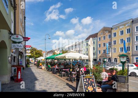 Braunau am Inn: Platz Stadtplatz in Innviertel, Oberösterreich, Oberösterreich, Österreich Stockfoto