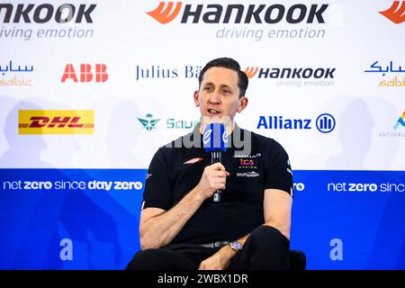 Mexiko-Stadt, Mexiko. Januar 2024. BARCLAY James, Panasonic Jaguar Racing Team Director, Conference de presse, Pressekonferenz Porträt während des Hankook Mexico City ePrix 2024, 1. Sitzung der ABB FIA Formel E Weltmeisterschaft 2023-24, auf dem Autodromo Hermanos Rodriguez vom 11. Bis 13. Januar in Mexiko-Stadt - Foto Thomas Fenetre/DPPI Credit: DPPI Media/Alamy Live News Credit: DPPI Media/Alamy Live News Stockfoto