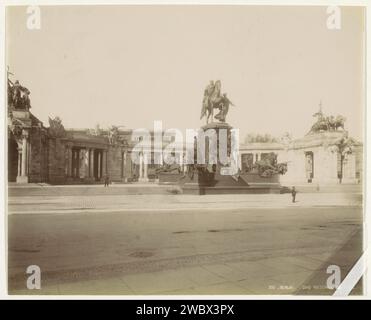 Denkmal für Kaiser Wilhelm I. in Berlin, Friedrich Albert Schwartz, nach Reinhold Begas, 1898 Fotografie Berliner Papieralbumen-Druckdenkmal, Statue Kaiser-Wilhelm-Nationaldenkmal Stockfoto