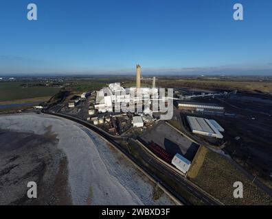 Aberthaw Power Station Aerial 360, Gileston, Vale of Glamorgan: Phillip Roberts Stockfoto